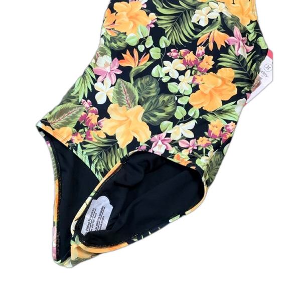Hurley Ladies Swimsuit Floral Tropical Size Medium NWT - Picture 2 of 6
